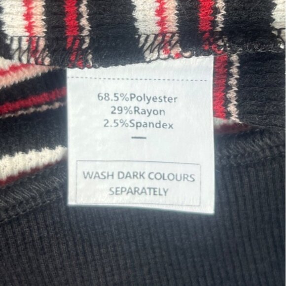 Wiholl Striped Collared Polo Shirt Womens XL Red Black New - Picture 7 of 10